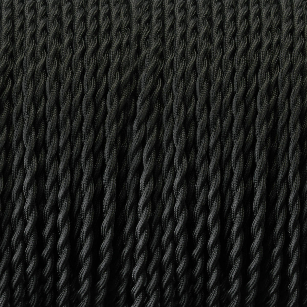 1M/5M/10M Black 2 Core Twisted Electric Fabric Cable~1769-0