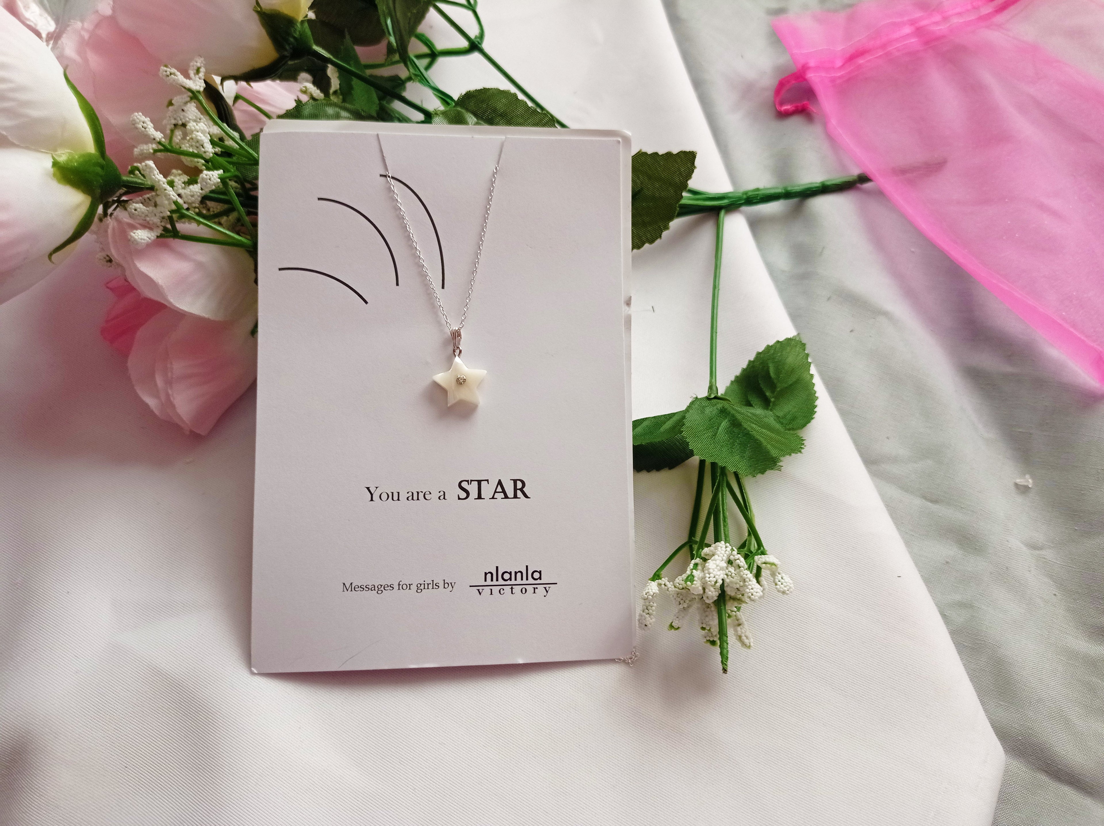 Star necklace on 18 inch Sterling Silver Chain, You Are A Star Message, Personalised Gift, Affirmation Gift, Unique Gift Idea | by nlanlaVictory-3