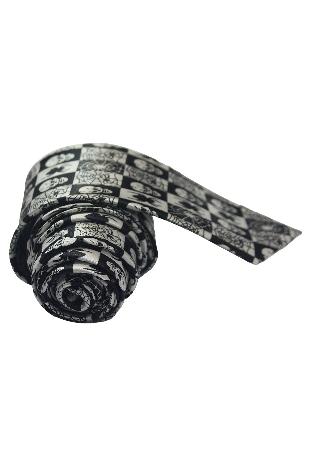 Wickedfun Black Spider and Skull Neck Tie-7
