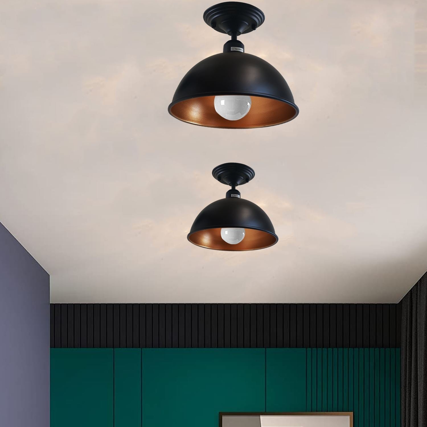 Vintage Pendant Ceiling Shade Industrial Chandelier Light Retro Lamp UK~1350-2