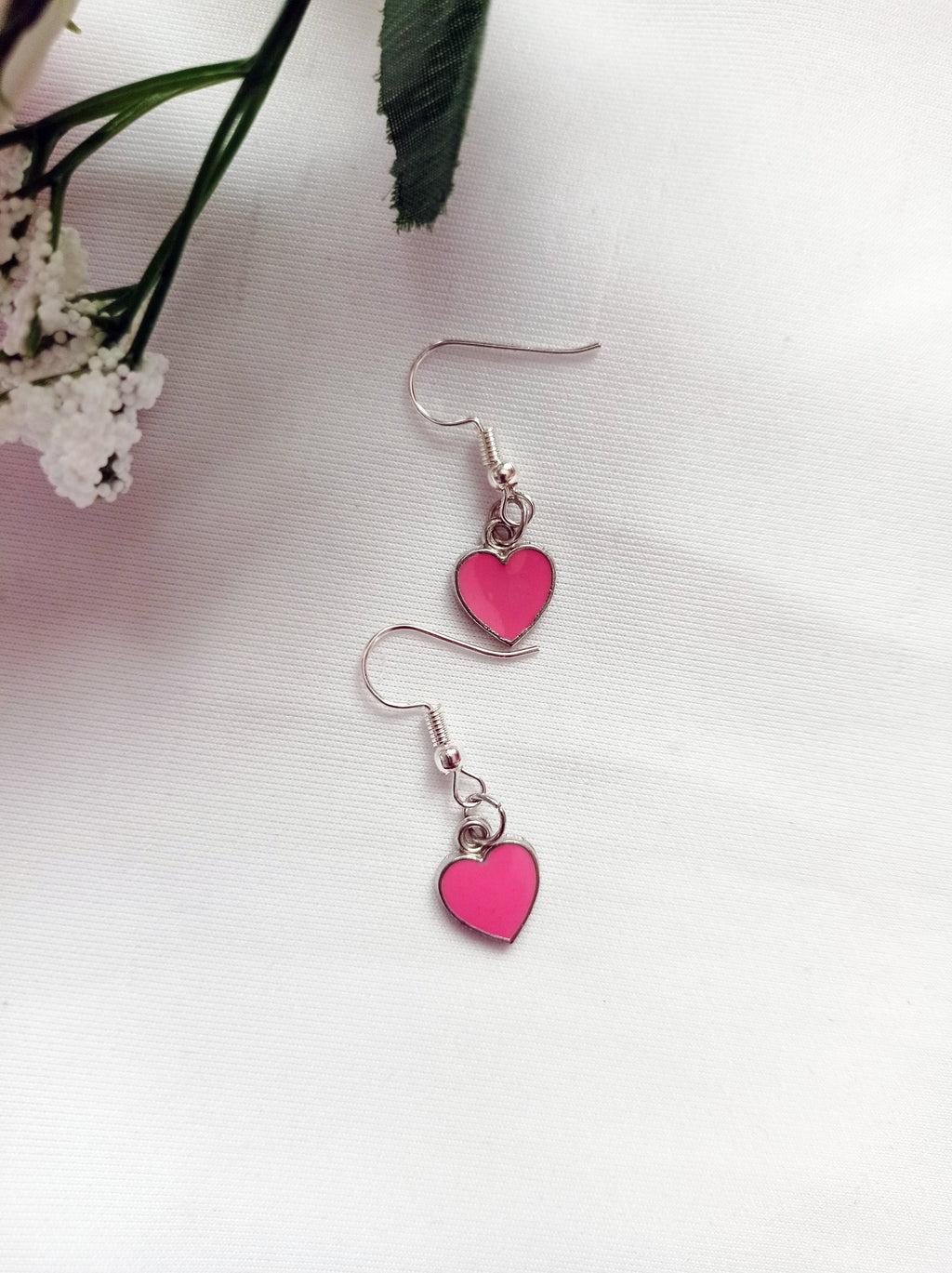 Rose Pink Hearts Earrings, Playing Cards inspired Queen of Hearts | by lovedbynlanla-4