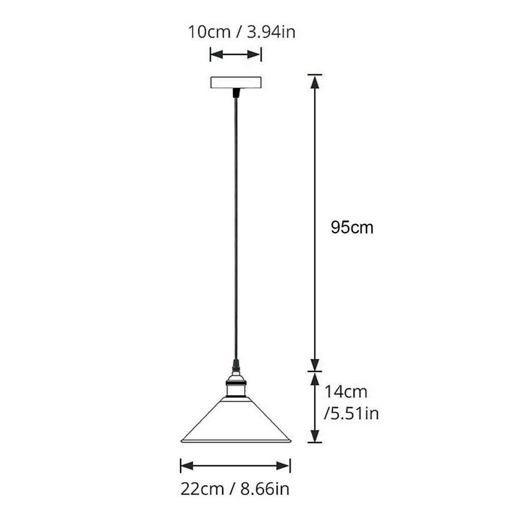 Vintage E27 Ceiling Pendant Light Lampshade Industrial Pendant Lamp Bulb Holder~2062-4