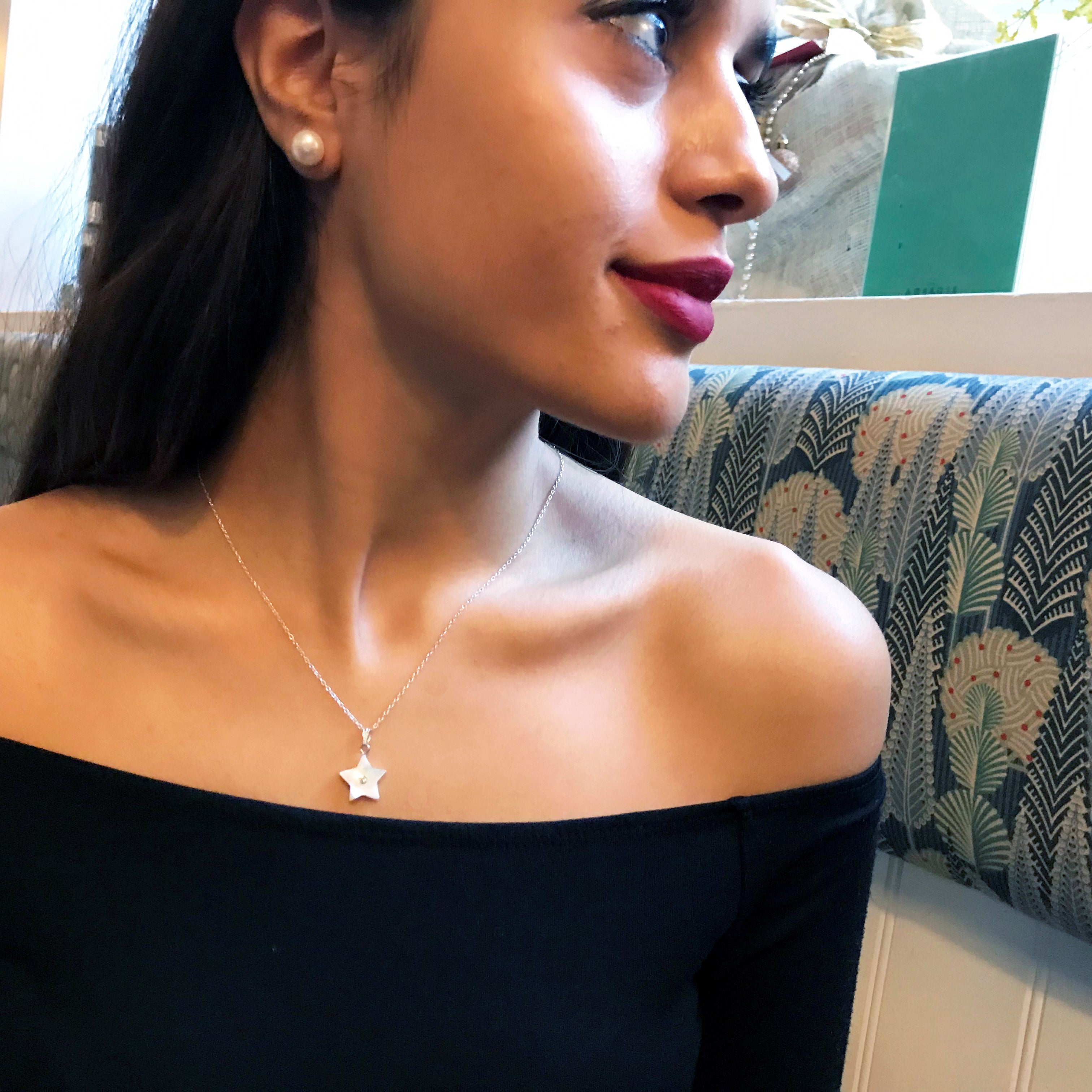 Star necklace on 18 inch Sterling Silver Chain, You Are A Star Message, Personalised Gift, Affirmation Gift, Unique Gift Idea | by nlanlaVictory-4