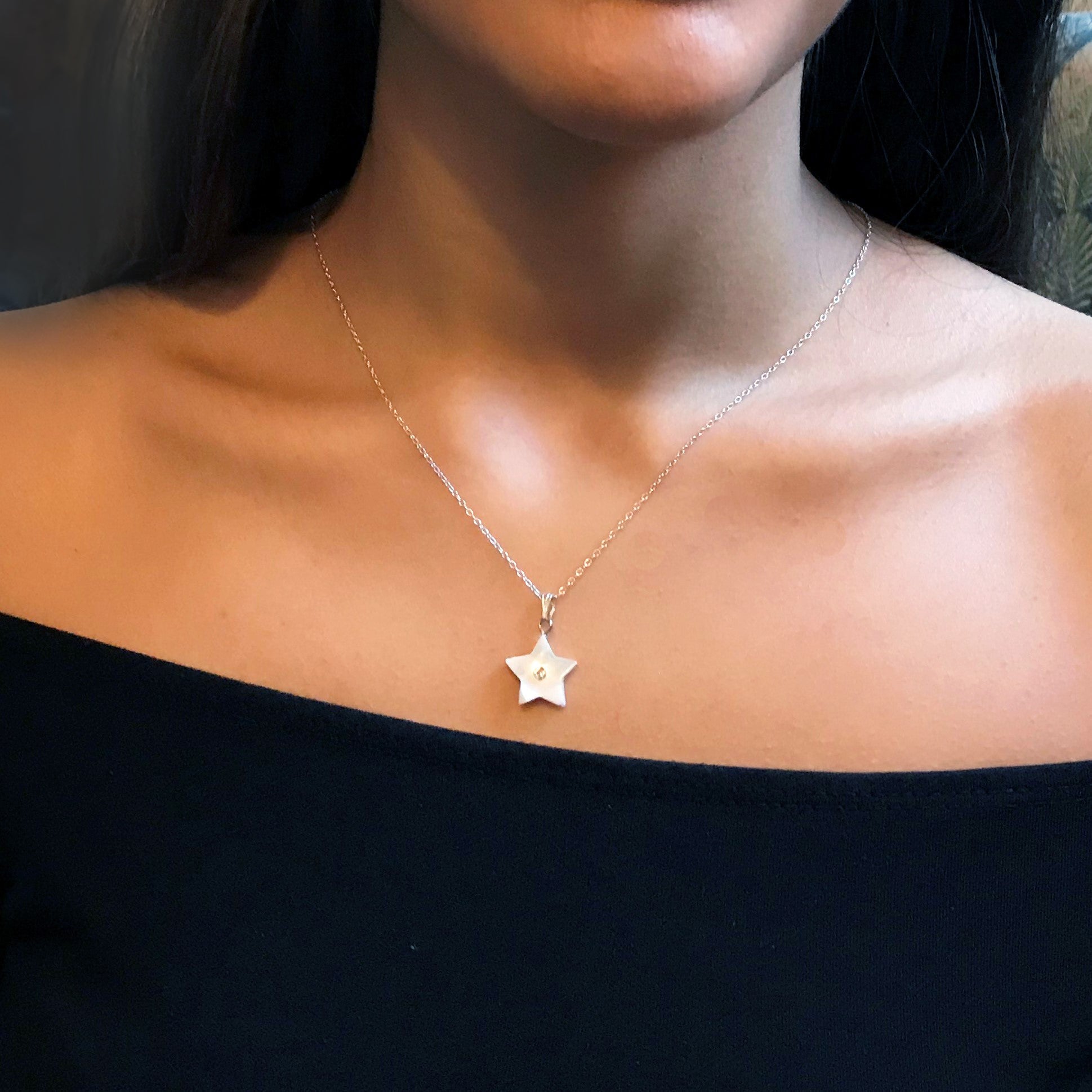 Star necklace on 18 inch Sterling Silver Chain, You Are A Star Message, Personalised Gift, Affirmation Gift, Unique Gift Idea | by nlanlaVictory-2